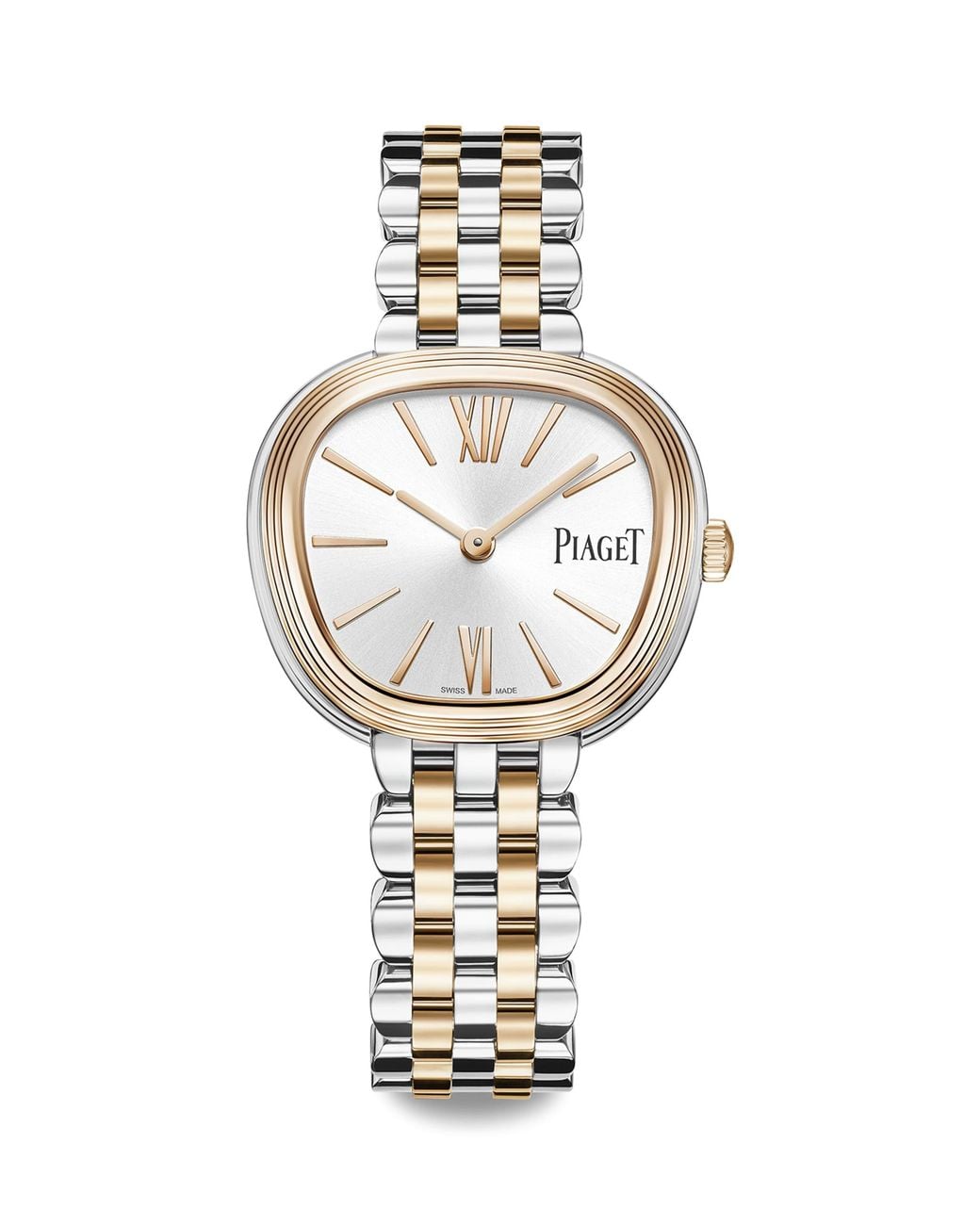 Piaget Metallic Stainless Steel And Rose Sixtie Watch