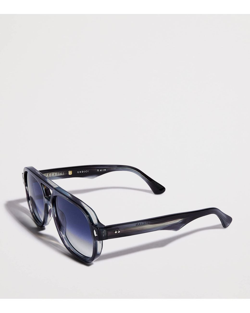 Sestini Eyewear Blue Acetate Undici Sunglasses for men
