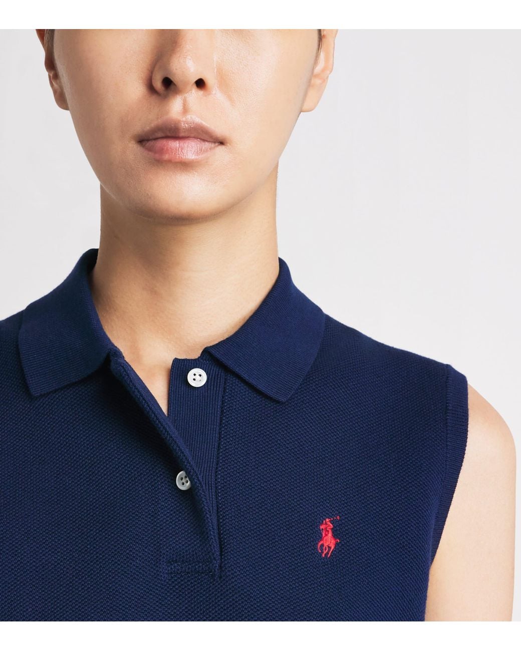 Polo Ralph Lauren Blue Sleeveless Polo Sweater