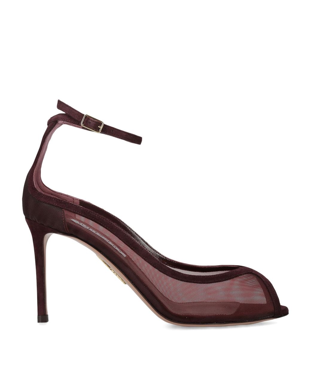 Aquazzura Brown Mesh Love Affair Sandals 85