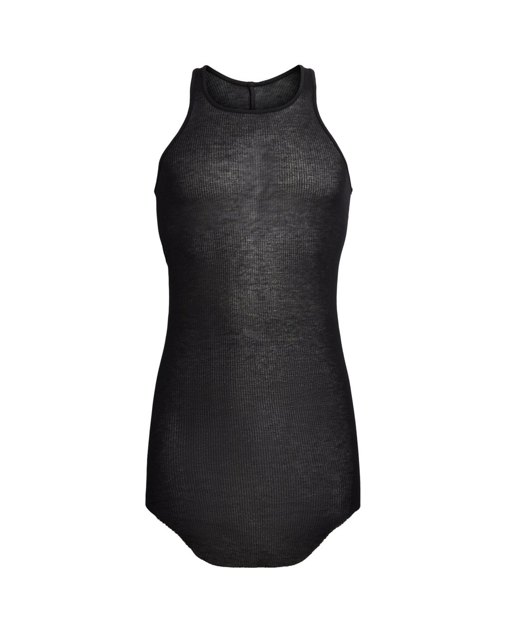Rick Owens Black Basic Ribbed Tank Top for men