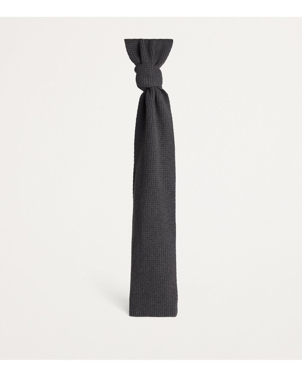 Sunspel Gray Wool-Cashmere Waffle Scarf for men
