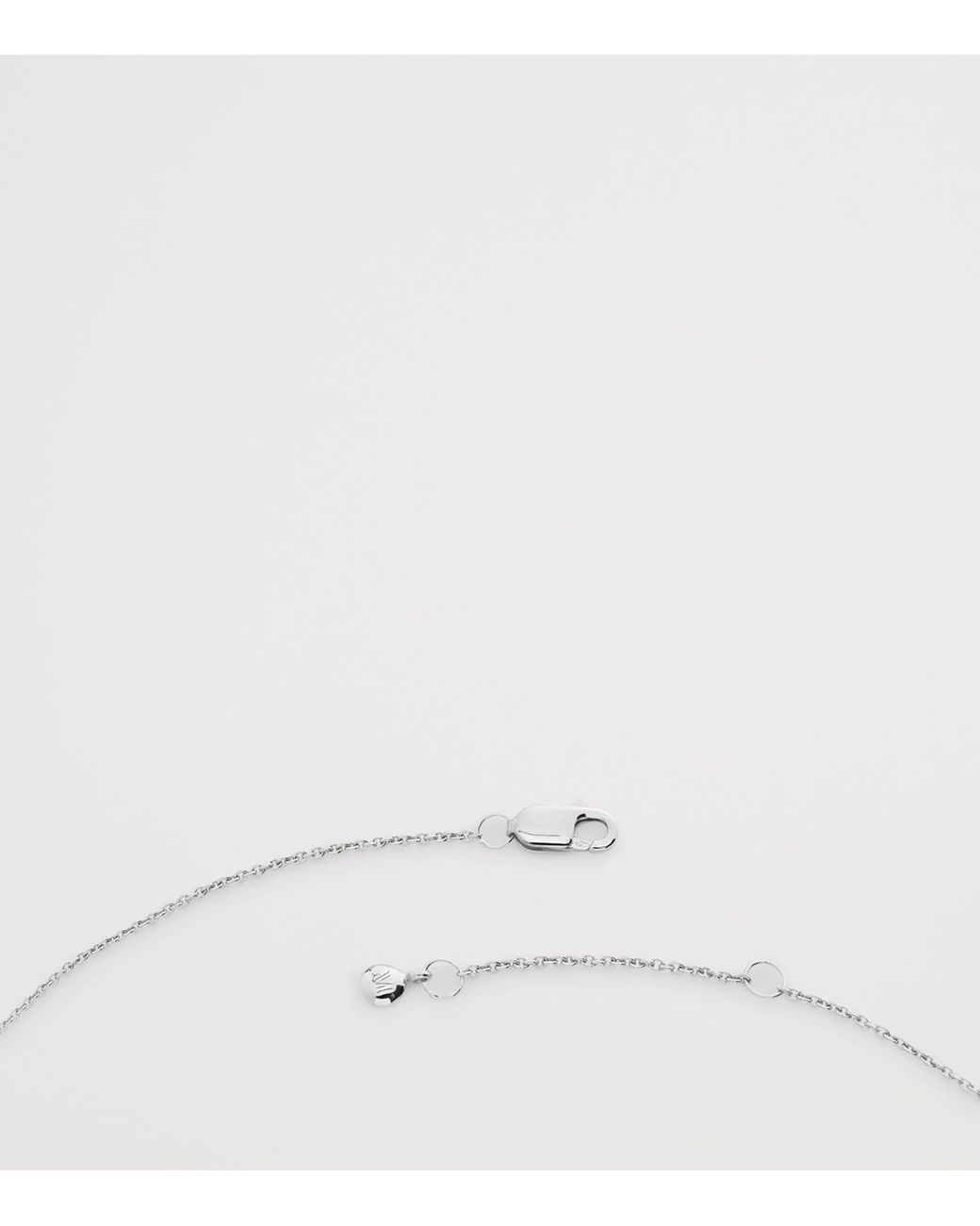 Monica Vinader White Sterling Leo Zodiac Necklace