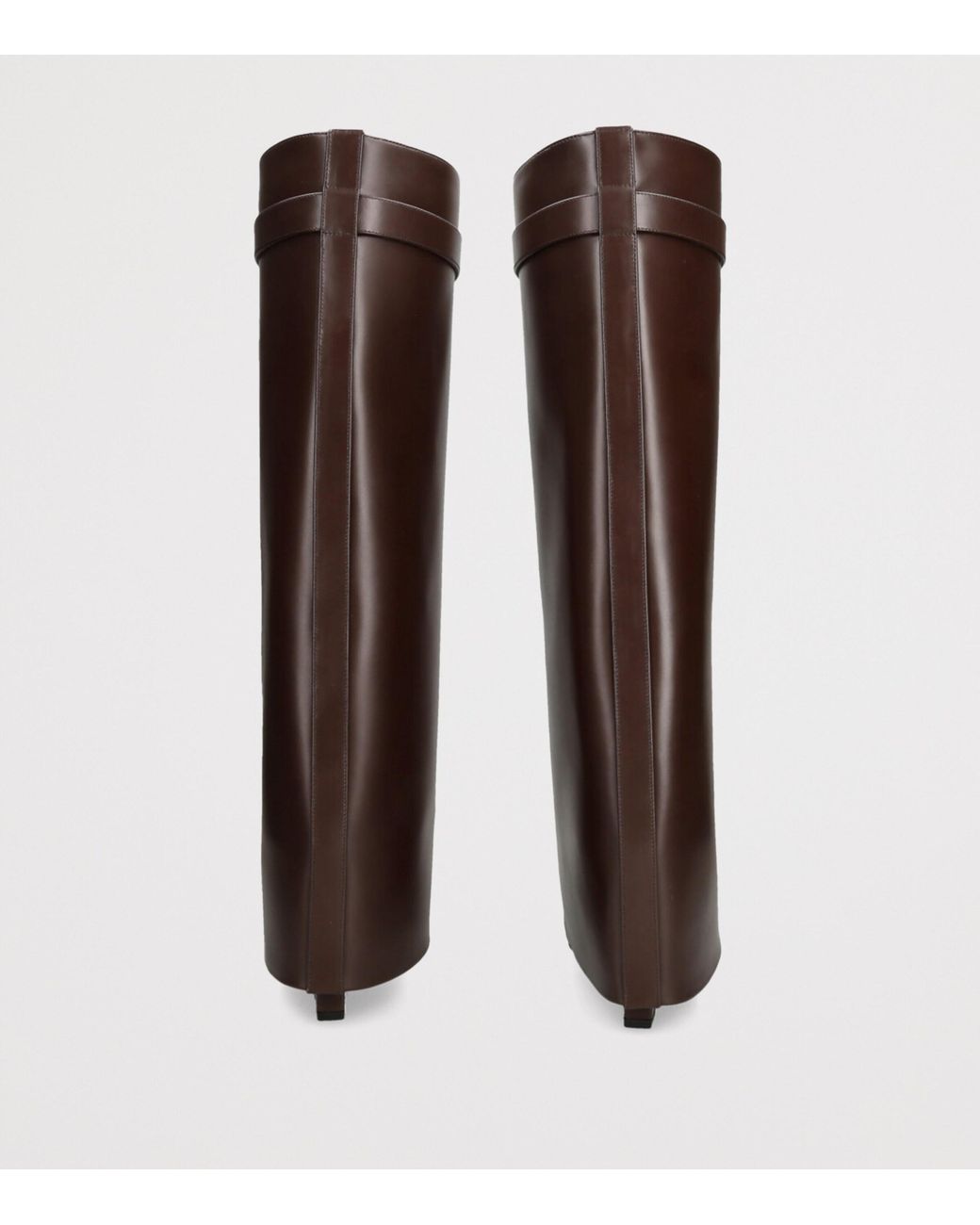 Givenchy Brown Leather Shark Knee-High Boots 95