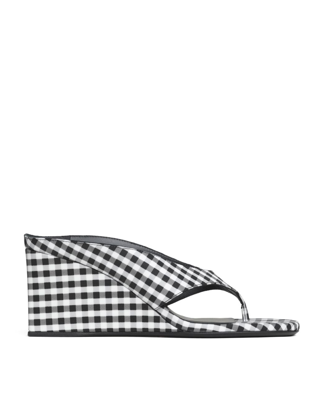 Alaïa White Vichy Print Cube Sandals 75