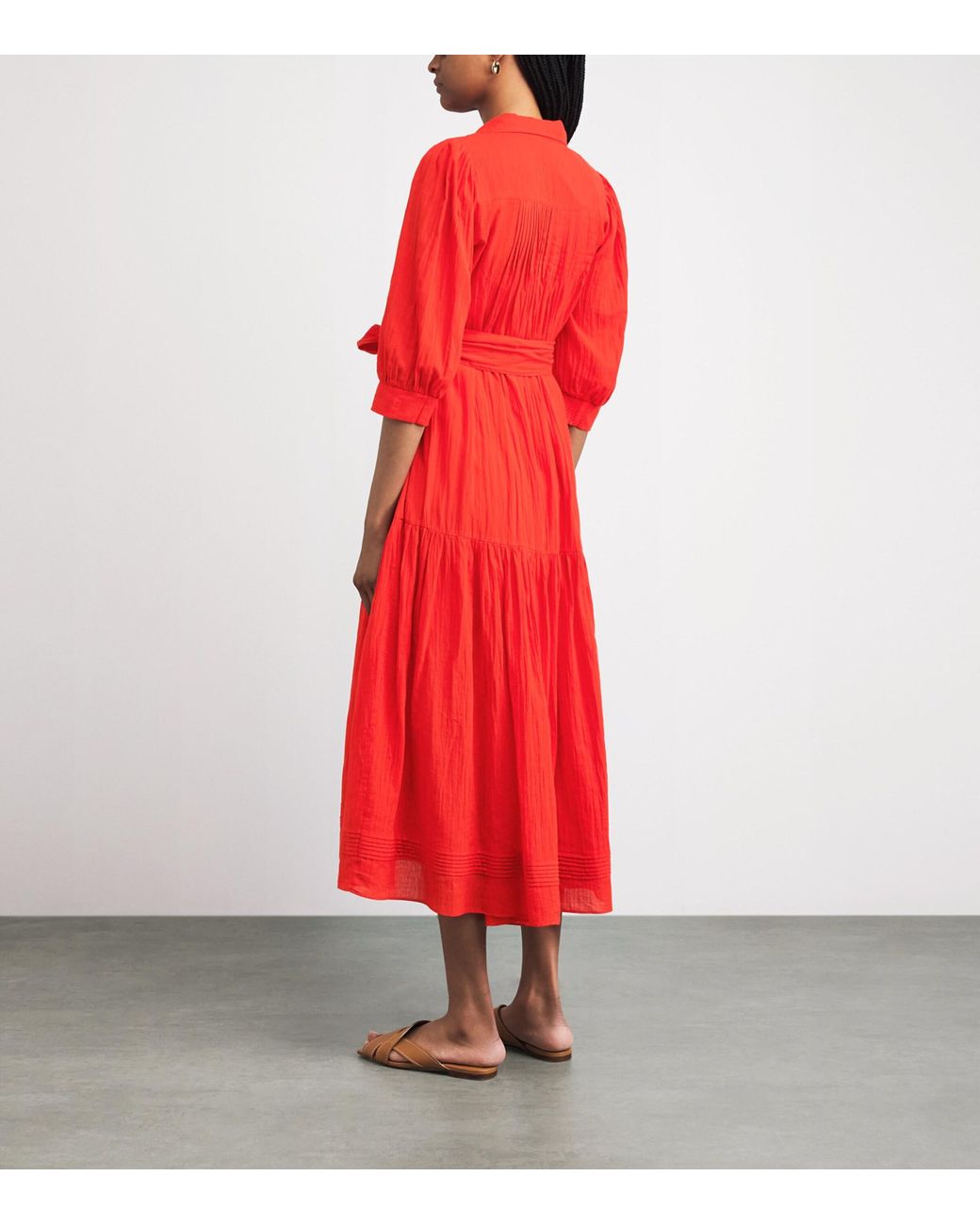 ME+EM Red 2-In-1 Midi Shirt Dress