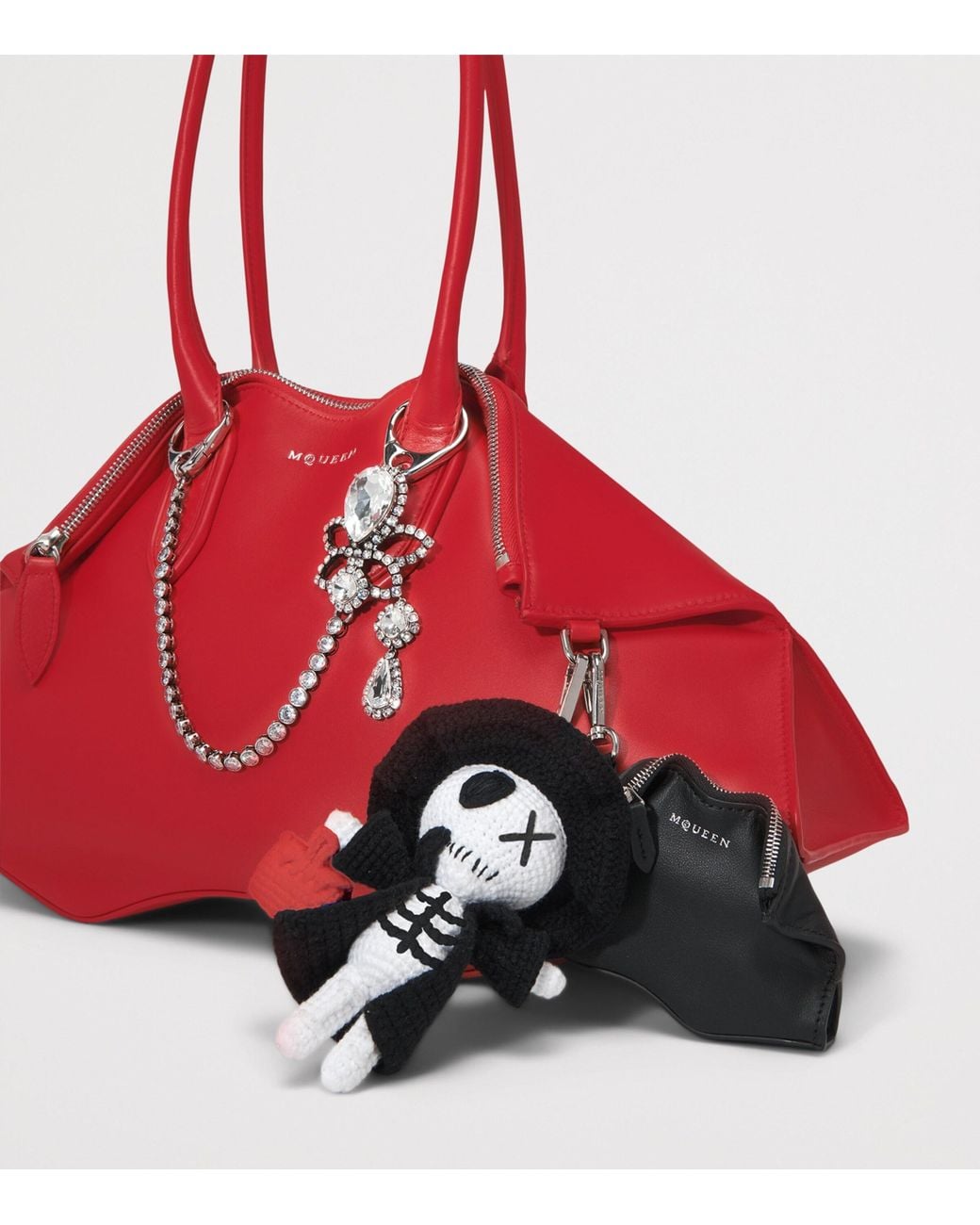 Alexander McQueen White Knitted The Doll Charm