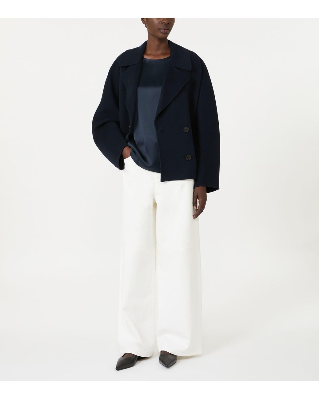 Max Mara Blue Satin T-Shirt
