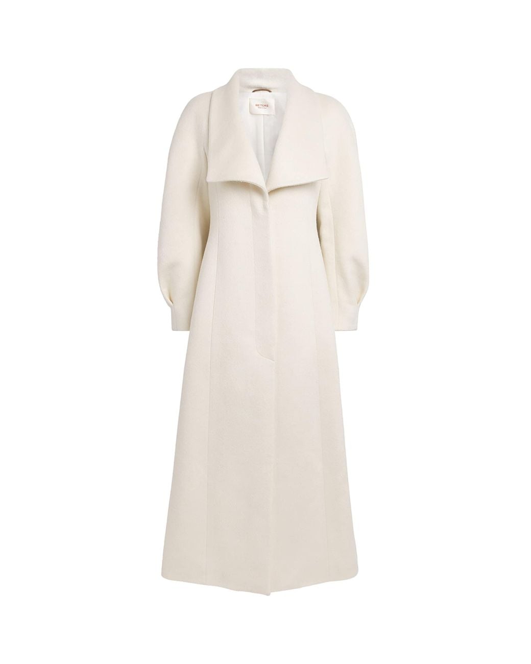 RETORI Natural Llama-Virgin Wool Hourglass Overcoat