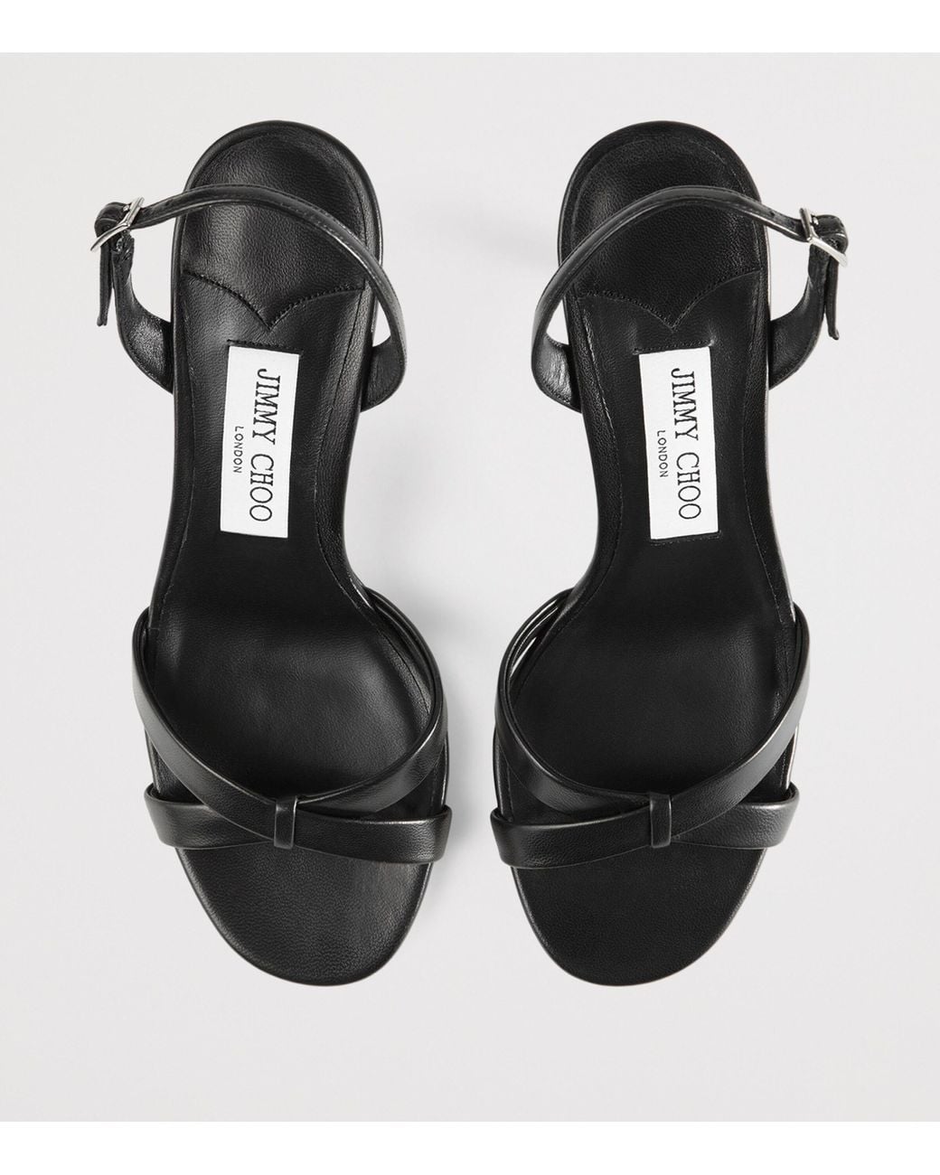 Jimmy Choo Black Elsy 70 Leather Heeled Sandals