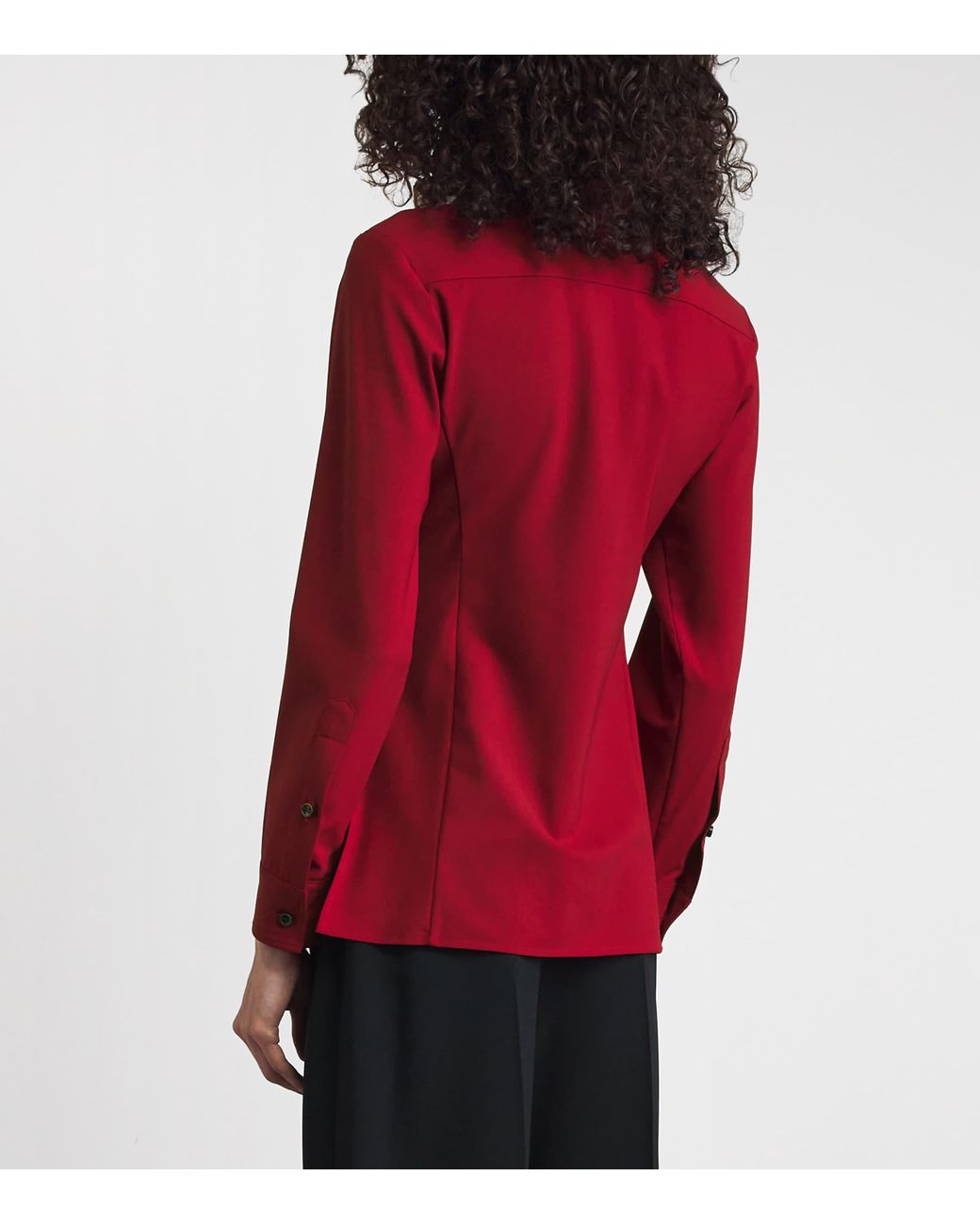 RETORI Red Virgin Wool Fitted Shirt