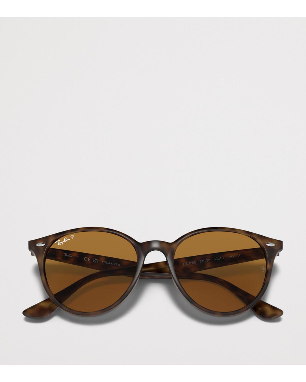 Ray-Ban Brown Tortoiseshell Phantos Round Sunglasses