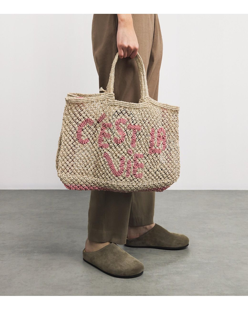 The Jacksons Natural Jute C'Est La Vie Lavinia Tote Bag