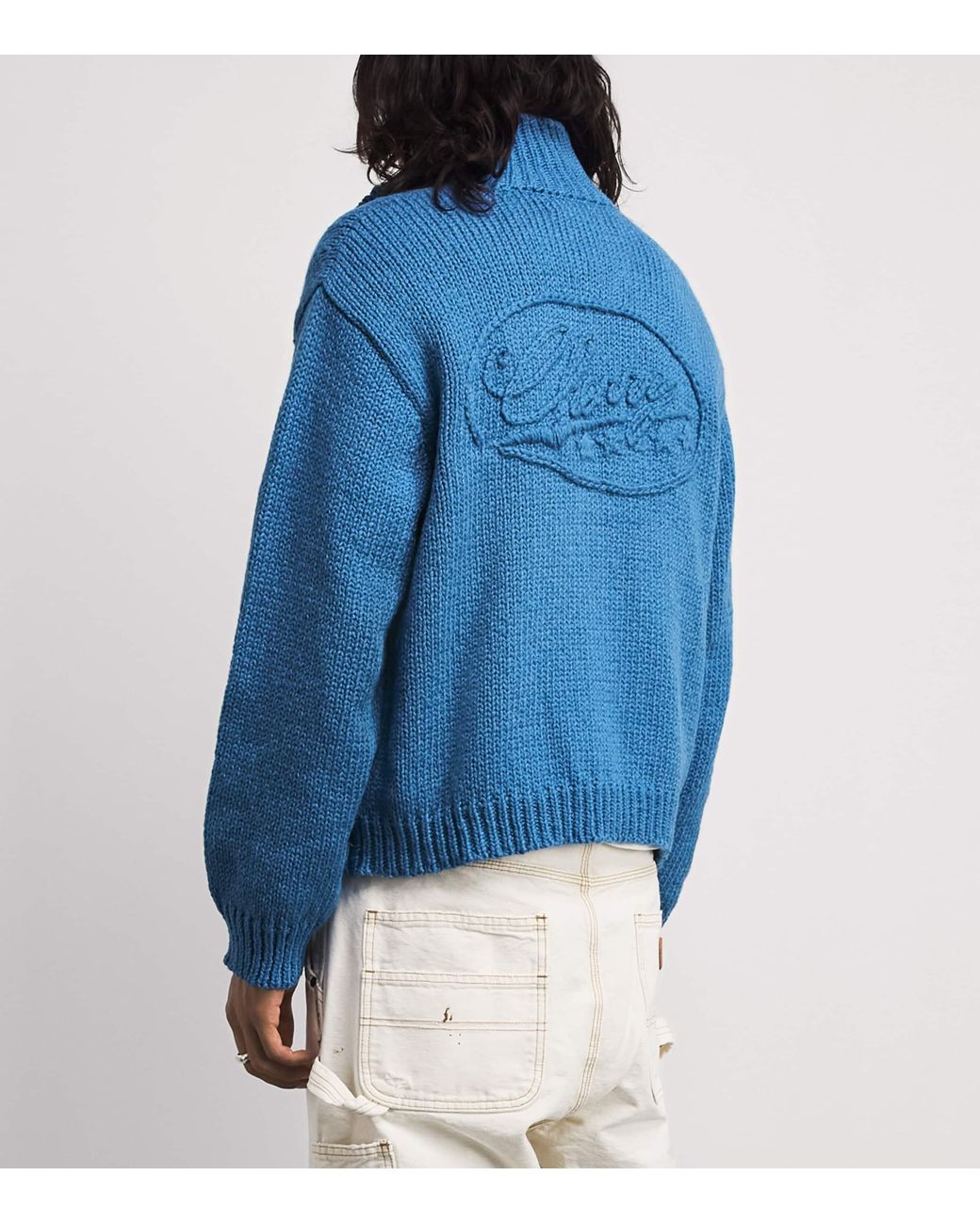 CHERRY LA Blue Cotton Knitted 5 Star Jacket for men