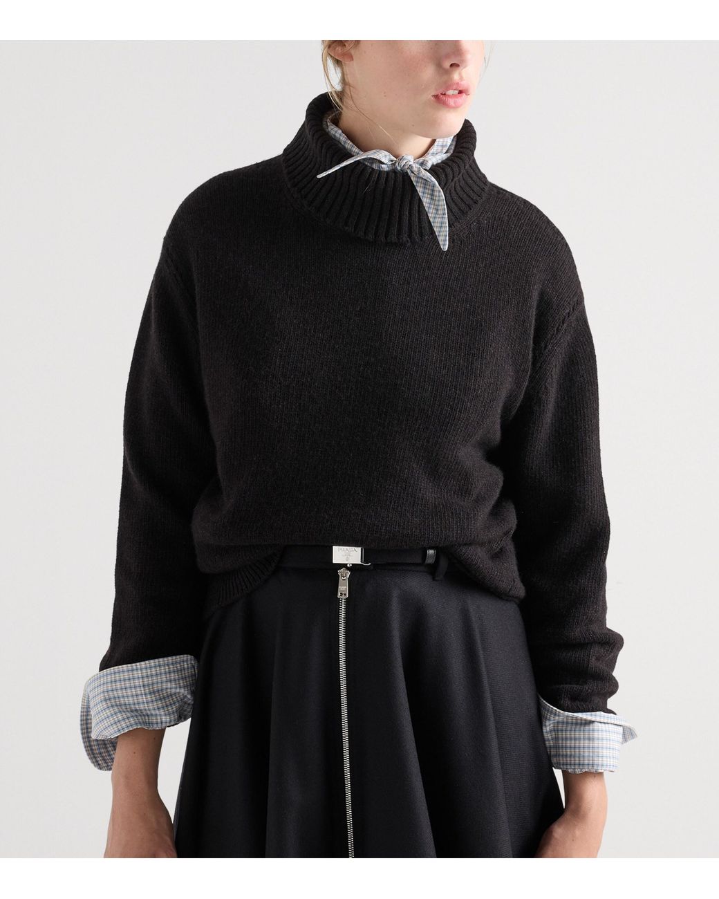 Prada Black Re-Cashmere Rollneck Sweater