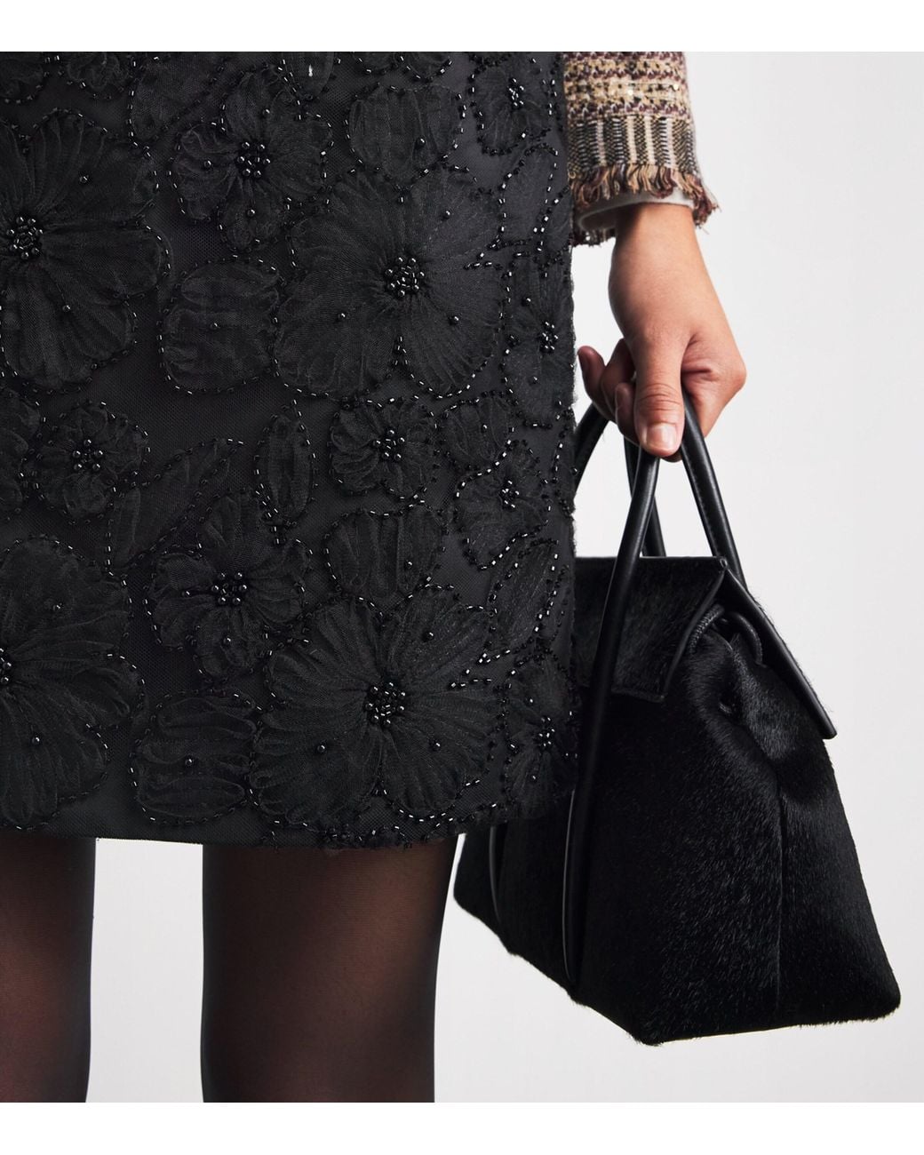Veronica Beard Black Embellished Olenna Mini Skirt