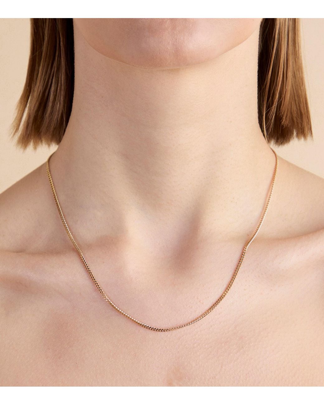 Astrid & Miyu Metallic Plated Curb Chain Necklace