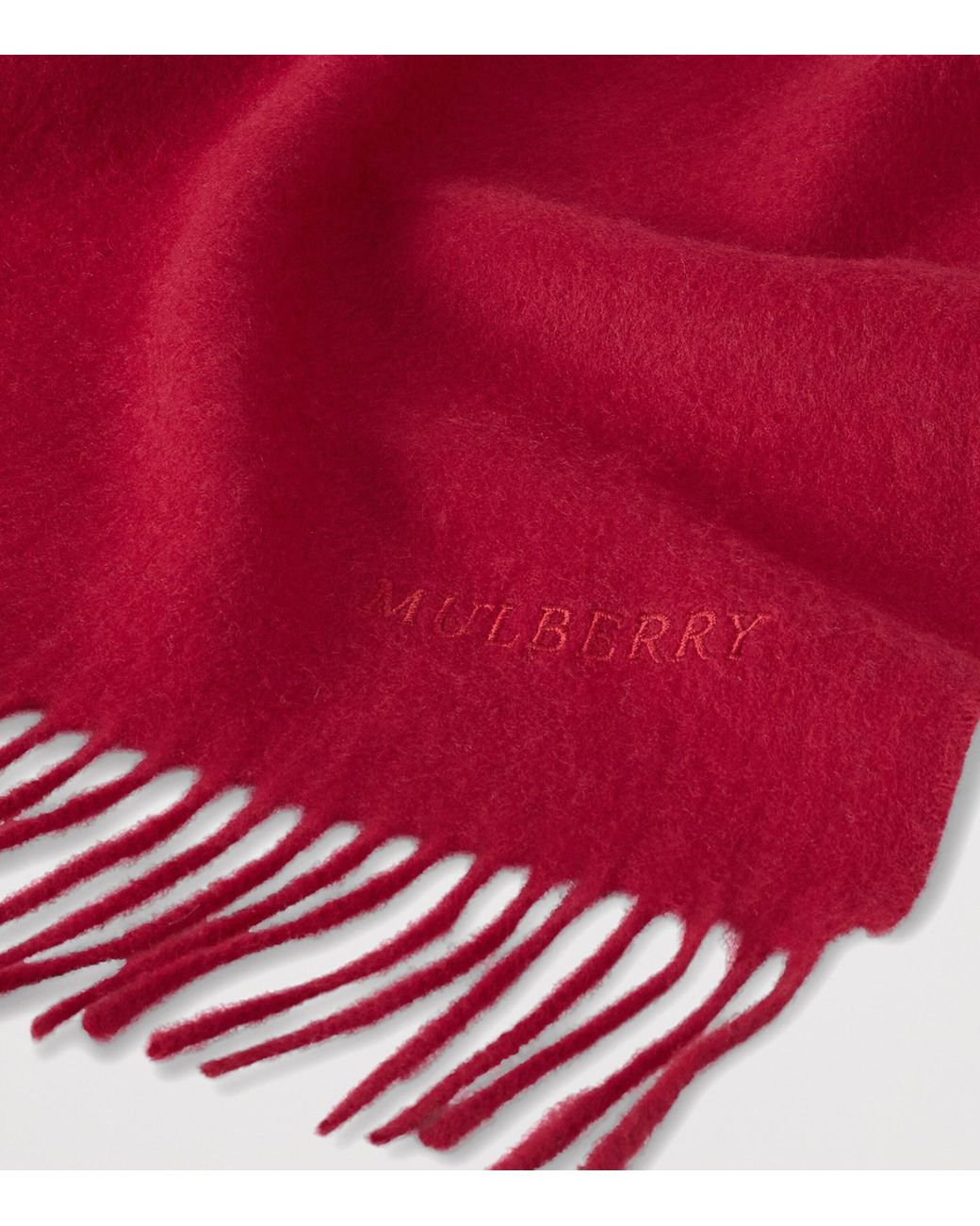 Mulberry Red Merino Wool Scarf