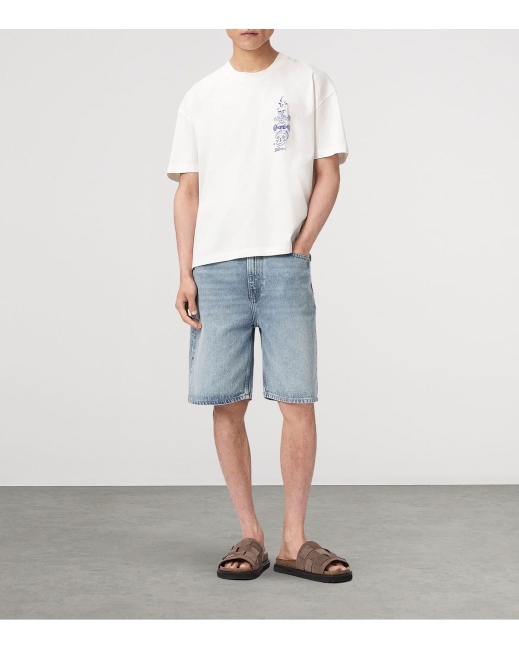 AllSaints White Organic Cotton Ignis T-Shirt for men