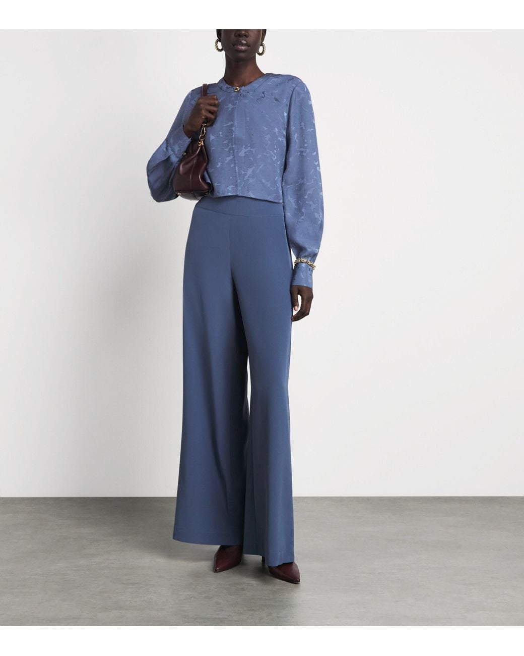 Joseph Blue Leopard Jacquard Cece Jacket