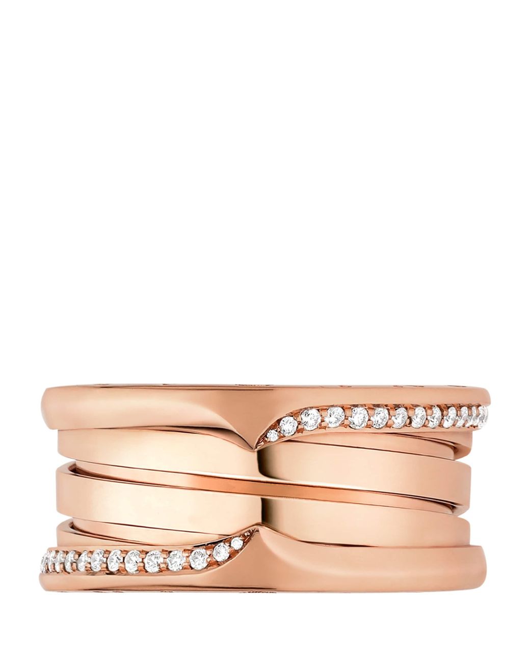 BVLGARI Natural And Diamond B.Zero1 Three-Band Ring