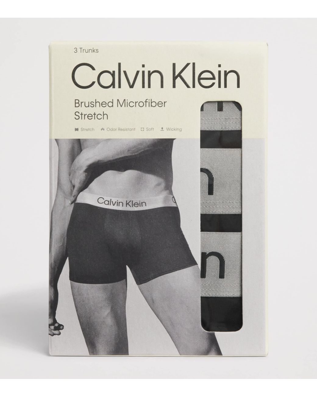 Calvin Klein Black Microfiber-Stretch Boxer Briefs for men