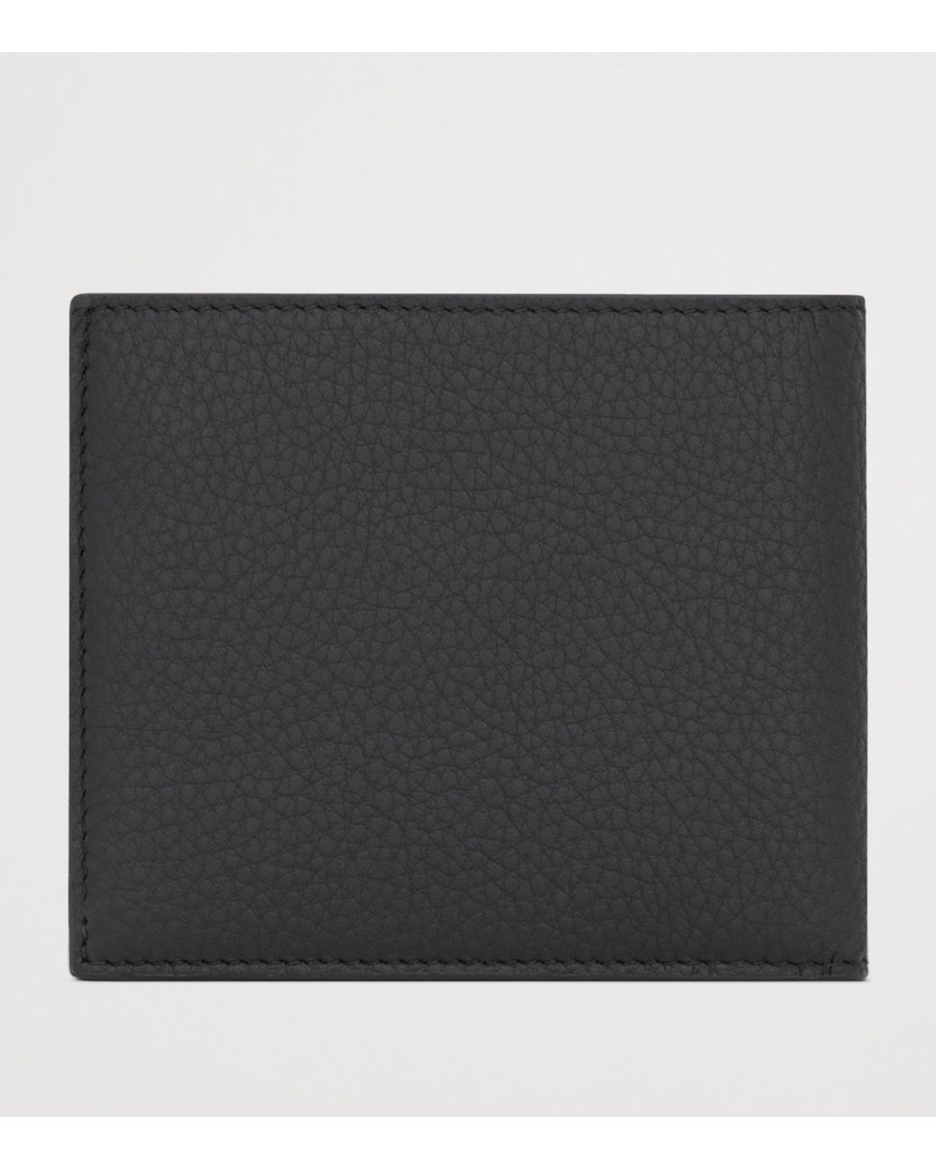 Saint Laurent Black Leather Cassandre Bifold Wallet for men