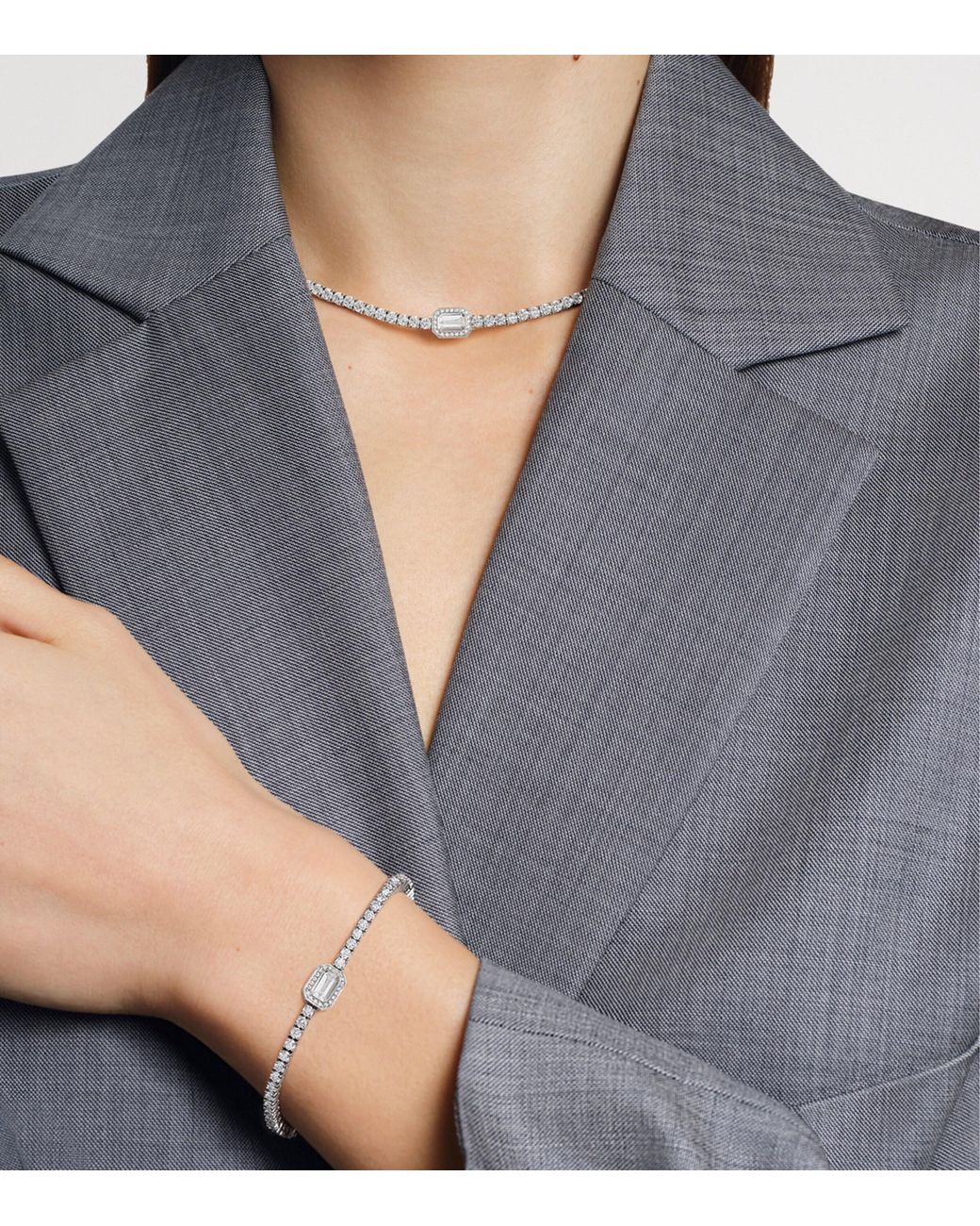 Boucheron Metallic And Diamond Rivière Vendôme Necklace
