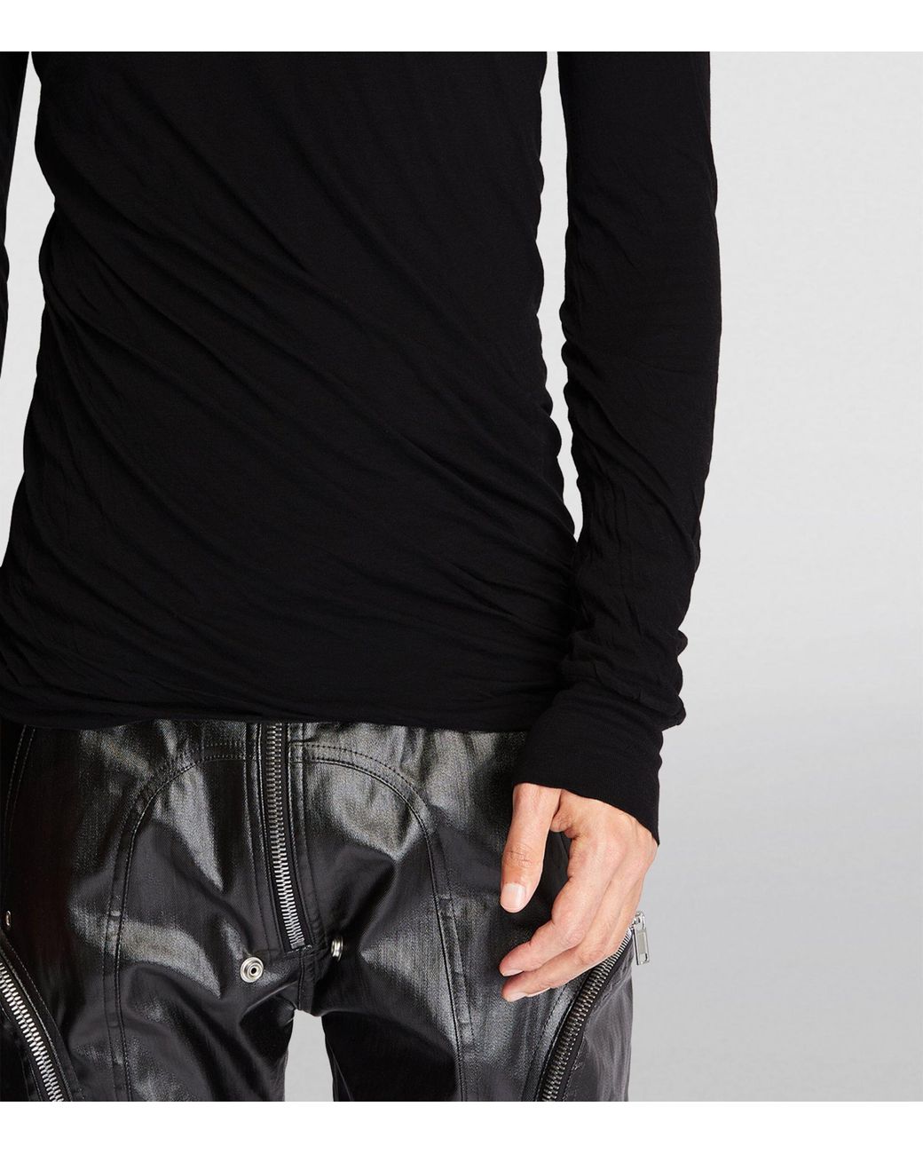 Rick Owens Double Layer T-shirt in Black for Men | Lyst
