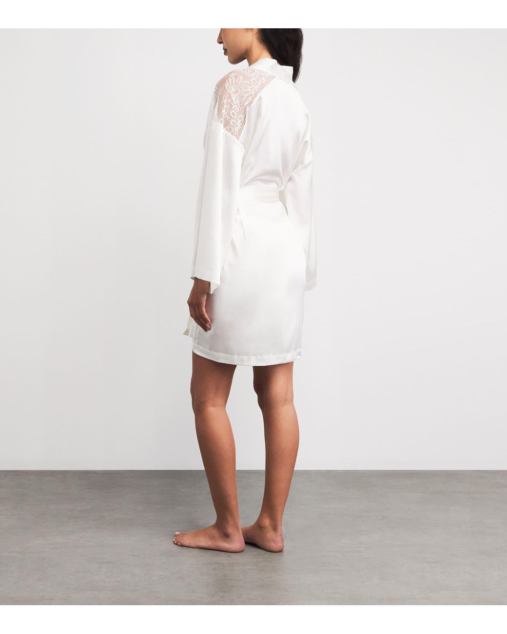 Aubade White Silk-Blend Midnight Whisper Robe