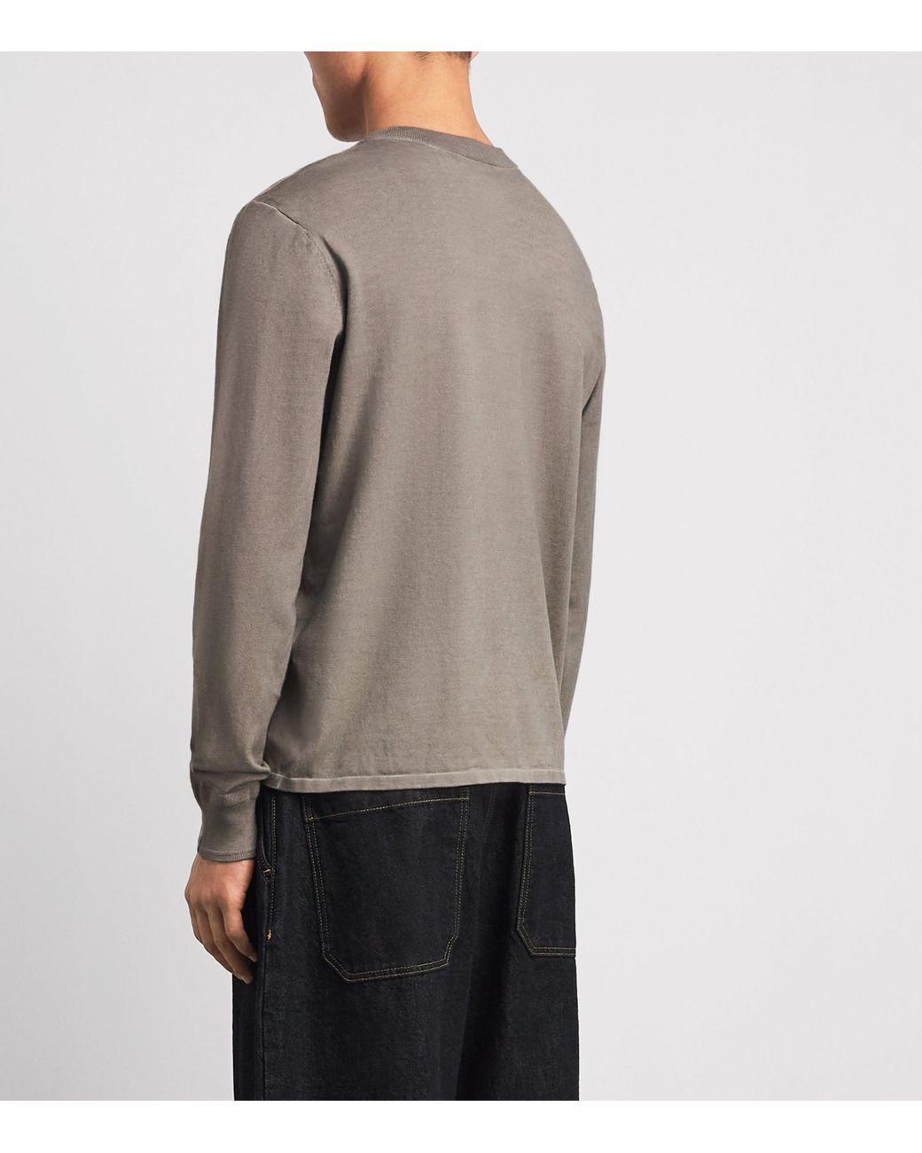 Rag & Bone Gray Supima Cotton Henley T-Shirt for men