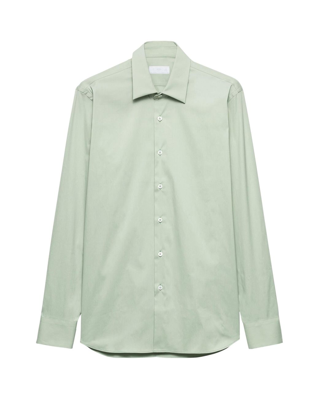 Prada Green Stretch-Cotton Shirt for men