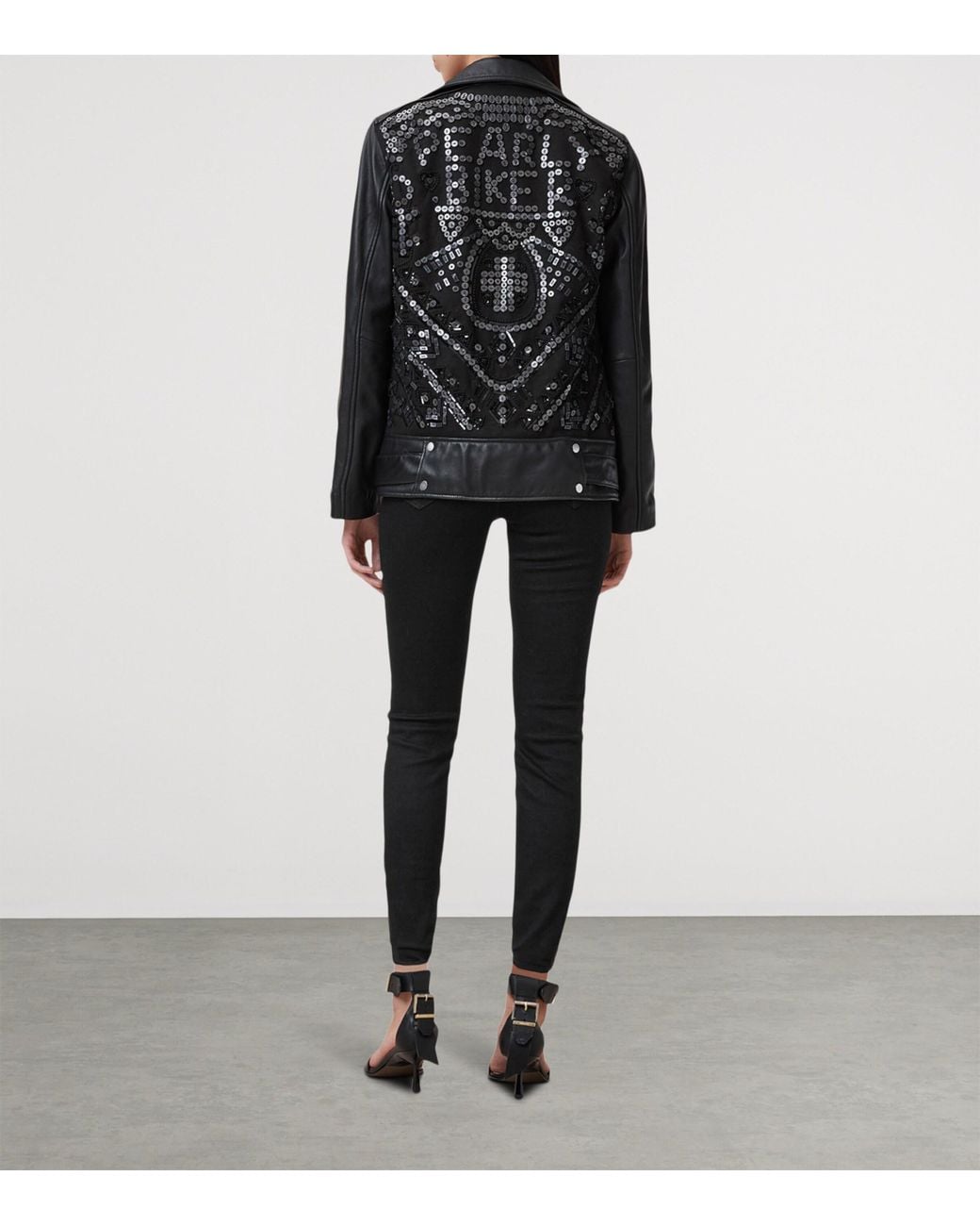 AllSaints Black Miller Size Me Skinny Jeans