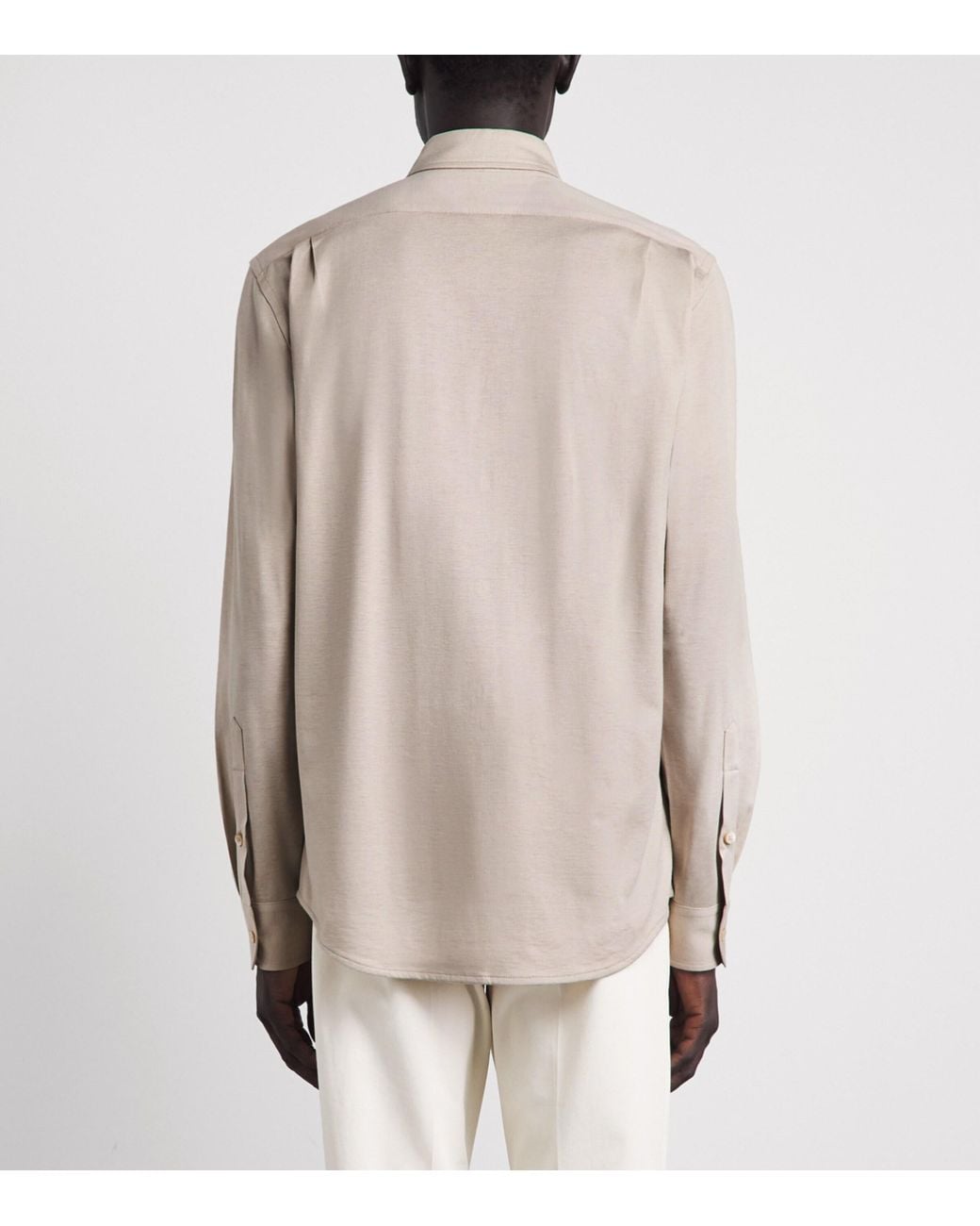 Colombo White Silk-Cotton Shirt for men