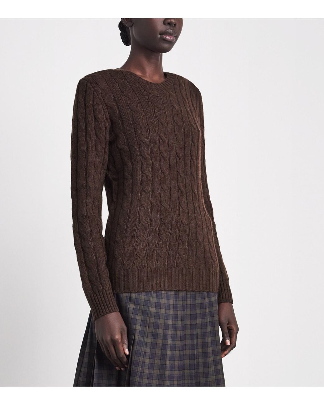 Polo Ralph Lauren Brown Wool-Cashmere Julianna Sweater
