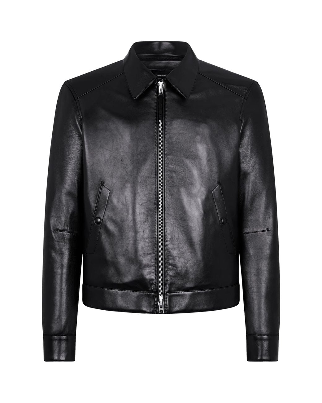 Tom Ford Black Short Leather Jacket for men
