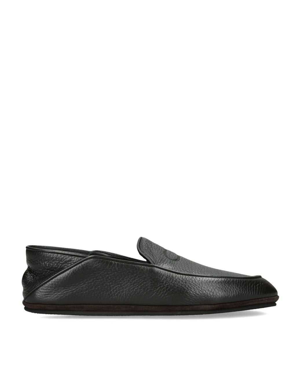 John Lobb Black Leather Kingston Ii Slippers for men