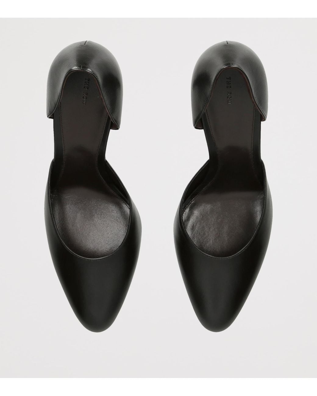 The Row Black Ornella Leather D'Orsay Pumps 90