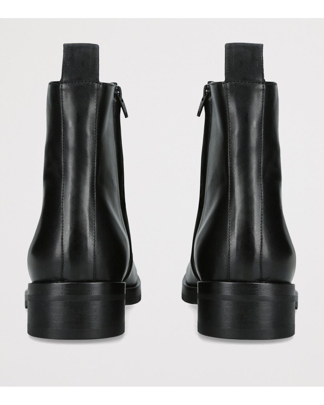 Studio Nicholson Black Leather Square-Toe Ankle Boots for men