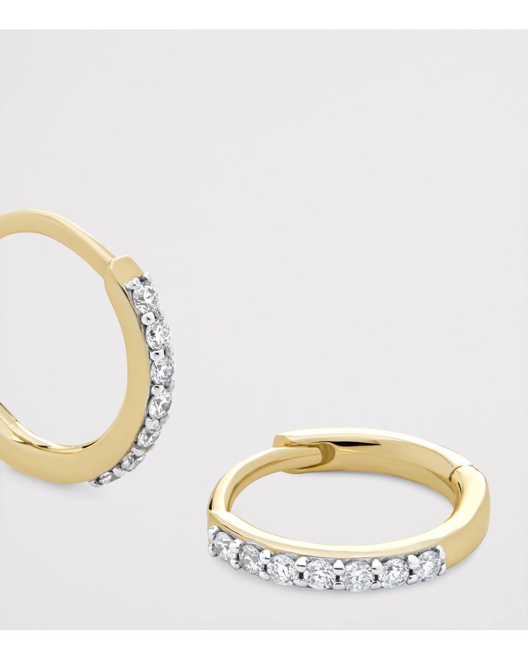 Monica Vinader Metallic And Diamond Huggie Earrings