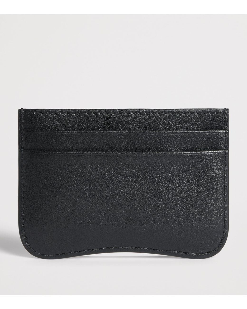 AMI Black Grained Leather Paris Card Holder for men