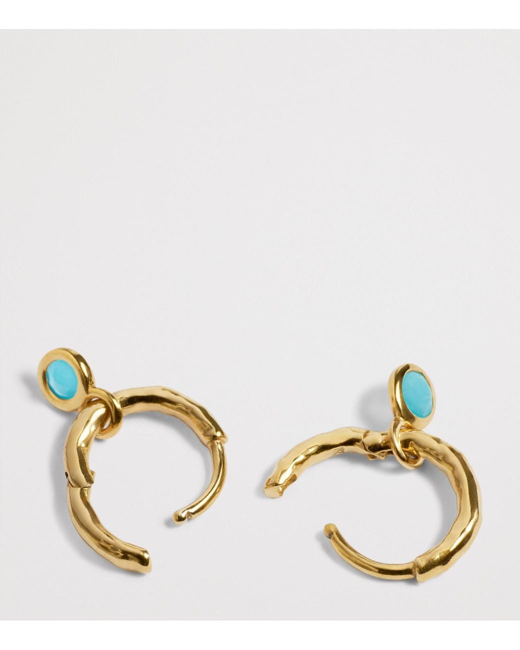 Monica Vinader Blue Vermeil And December Birthstone Huggie Earrings