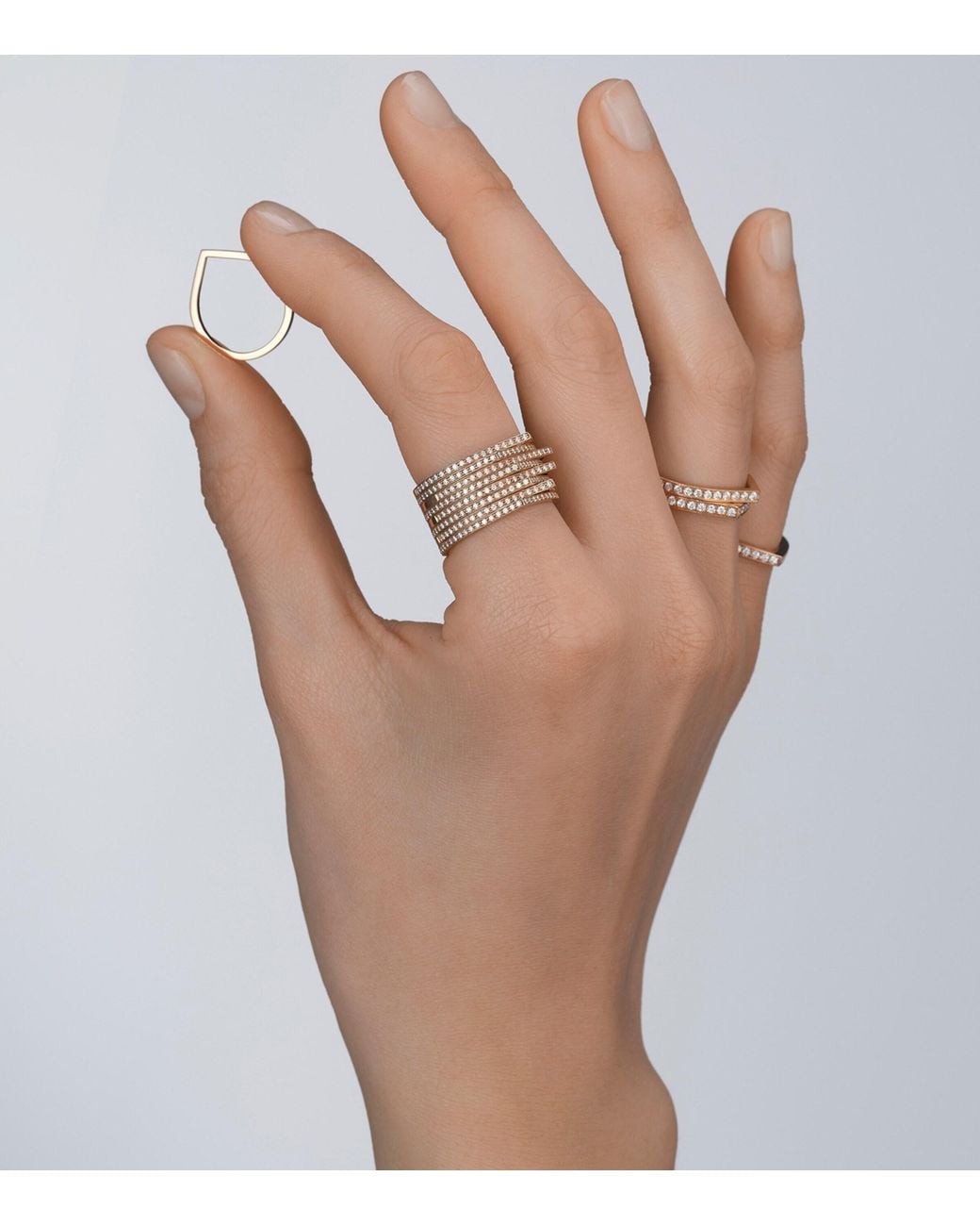 Repossi White And Diamond Antifer Ring