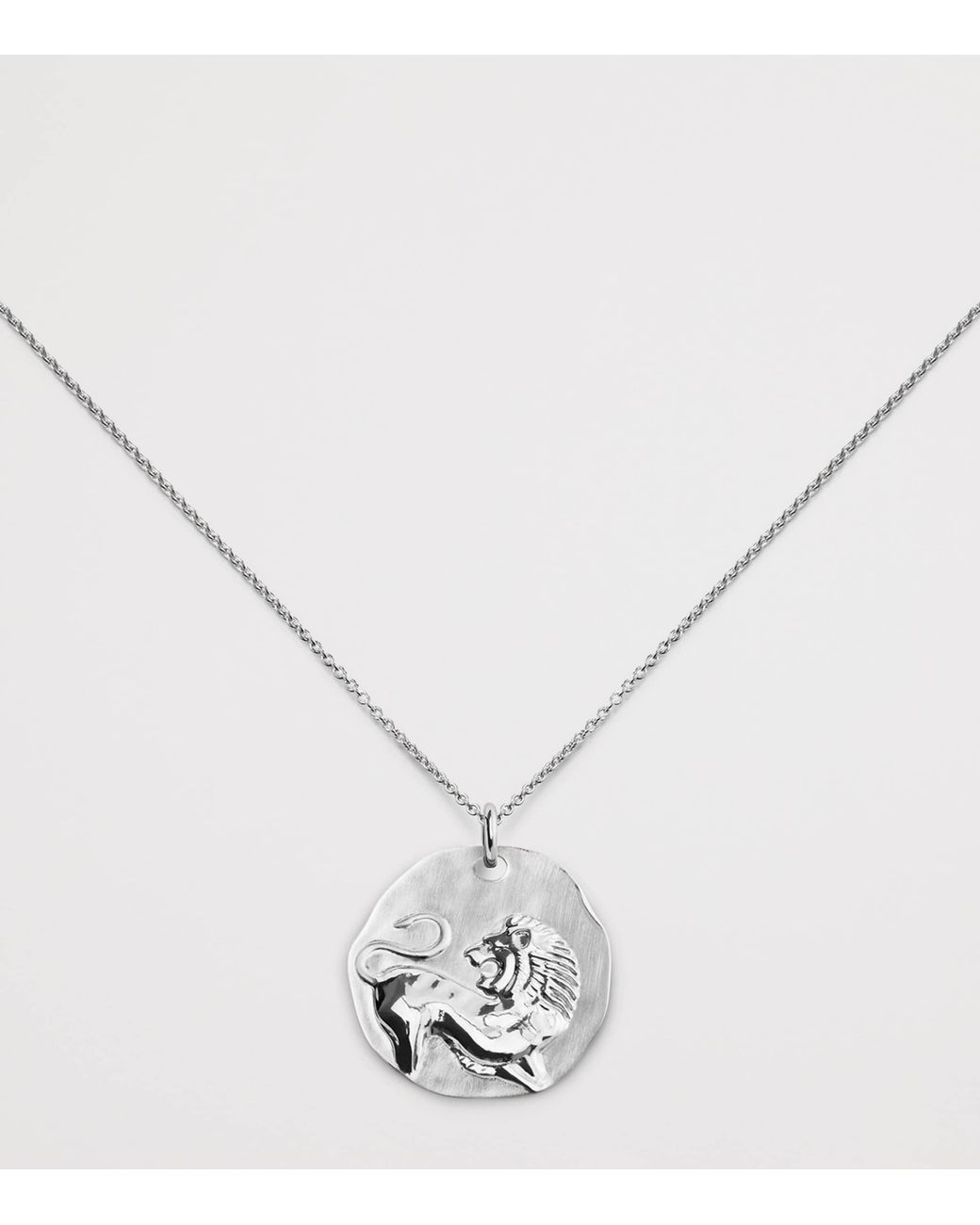 Monica Vinader White Sterling Leo Zodiac Necklace