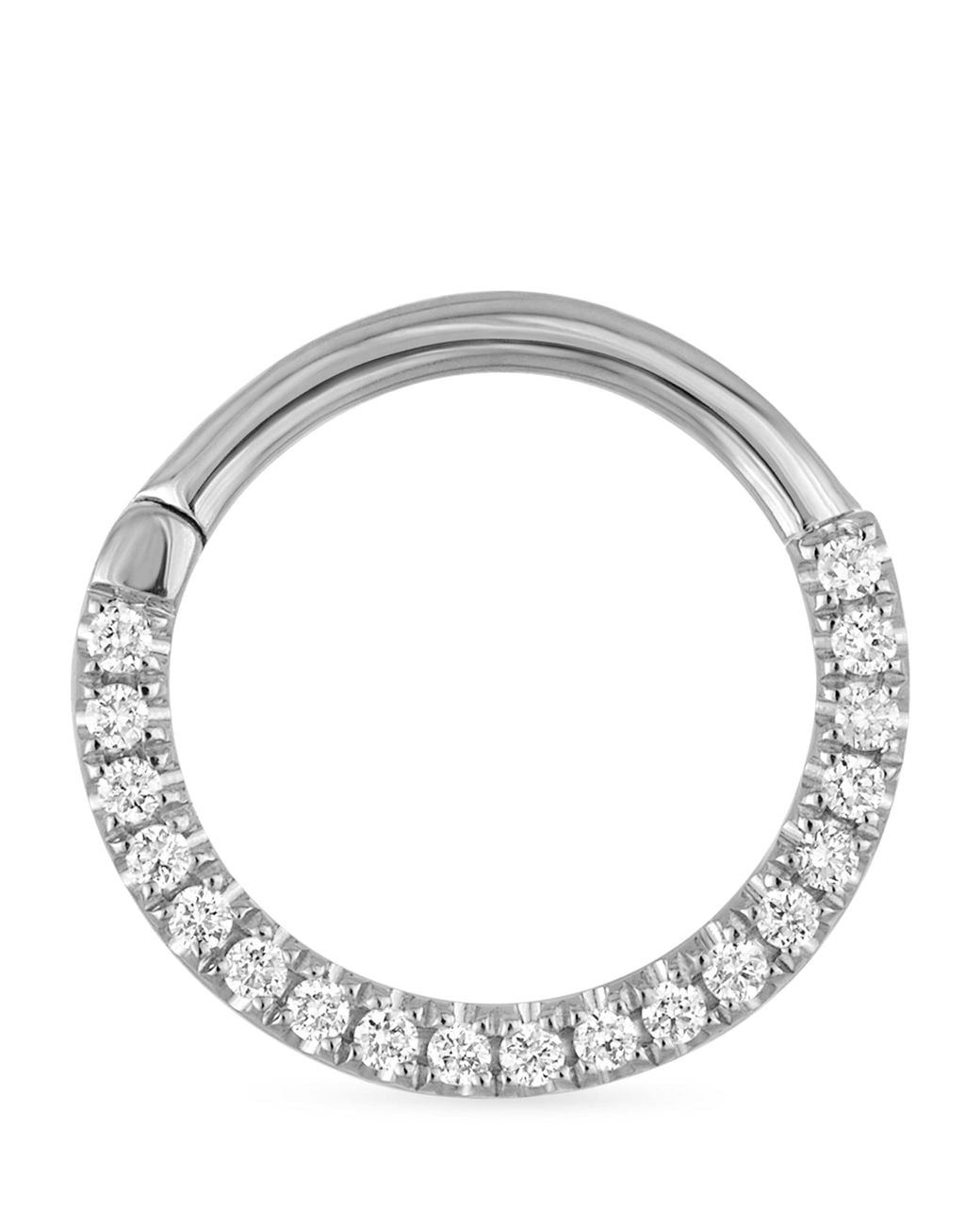 Maria Tash Metallic Diamond Horizontal Eternity Single Hoop Earring