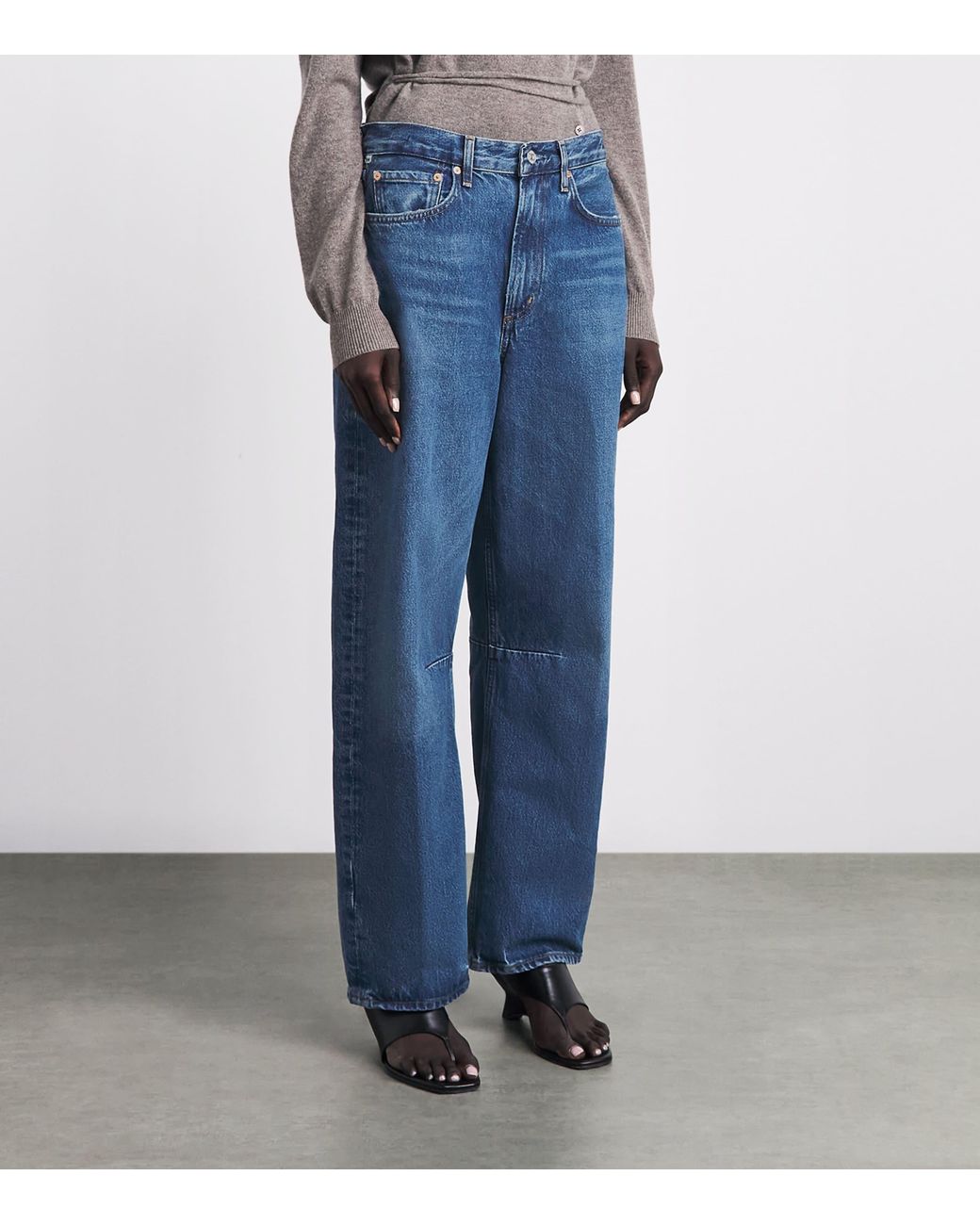 Citizens of Humanity Blue Miro Barrel-Leg Relaxed Jeans