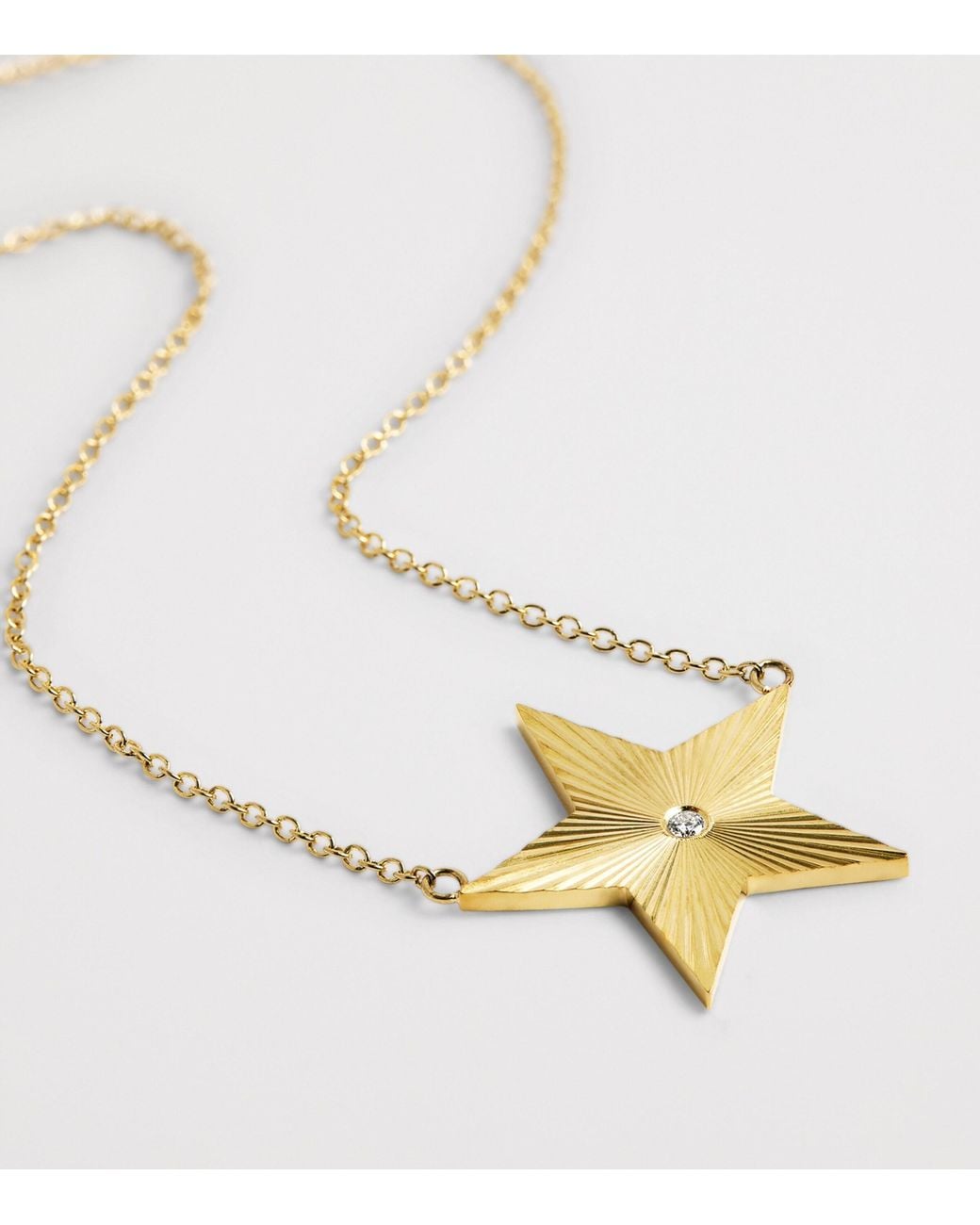 Jennifer Meyer Metallic Large And Diamond 70S Star Necklace