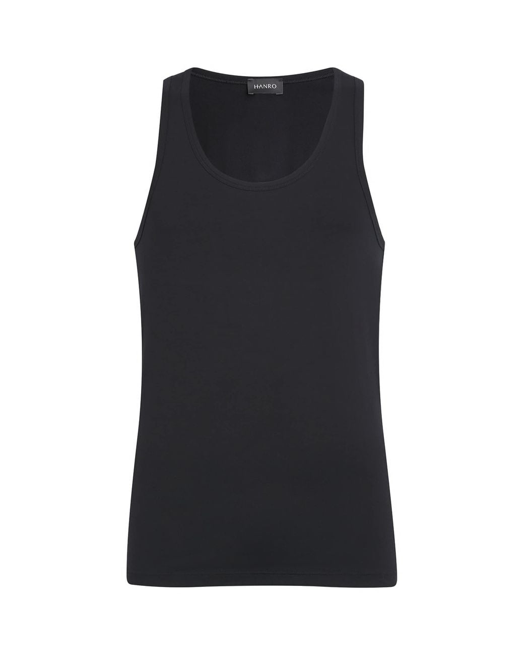 Hanro Black Stretch-Cotton Tank Top for men