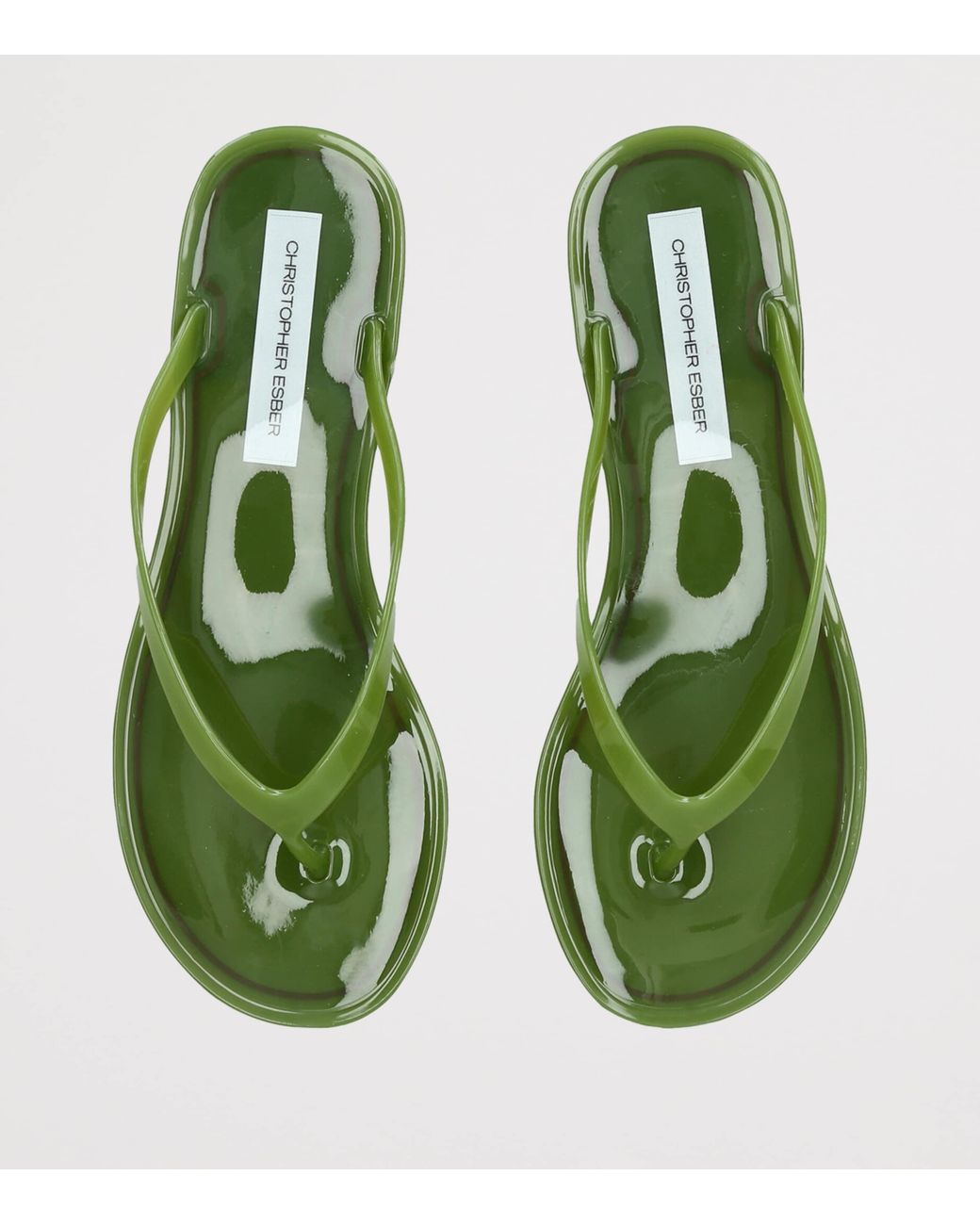 Christopher Esber Green Jo Flip Flops