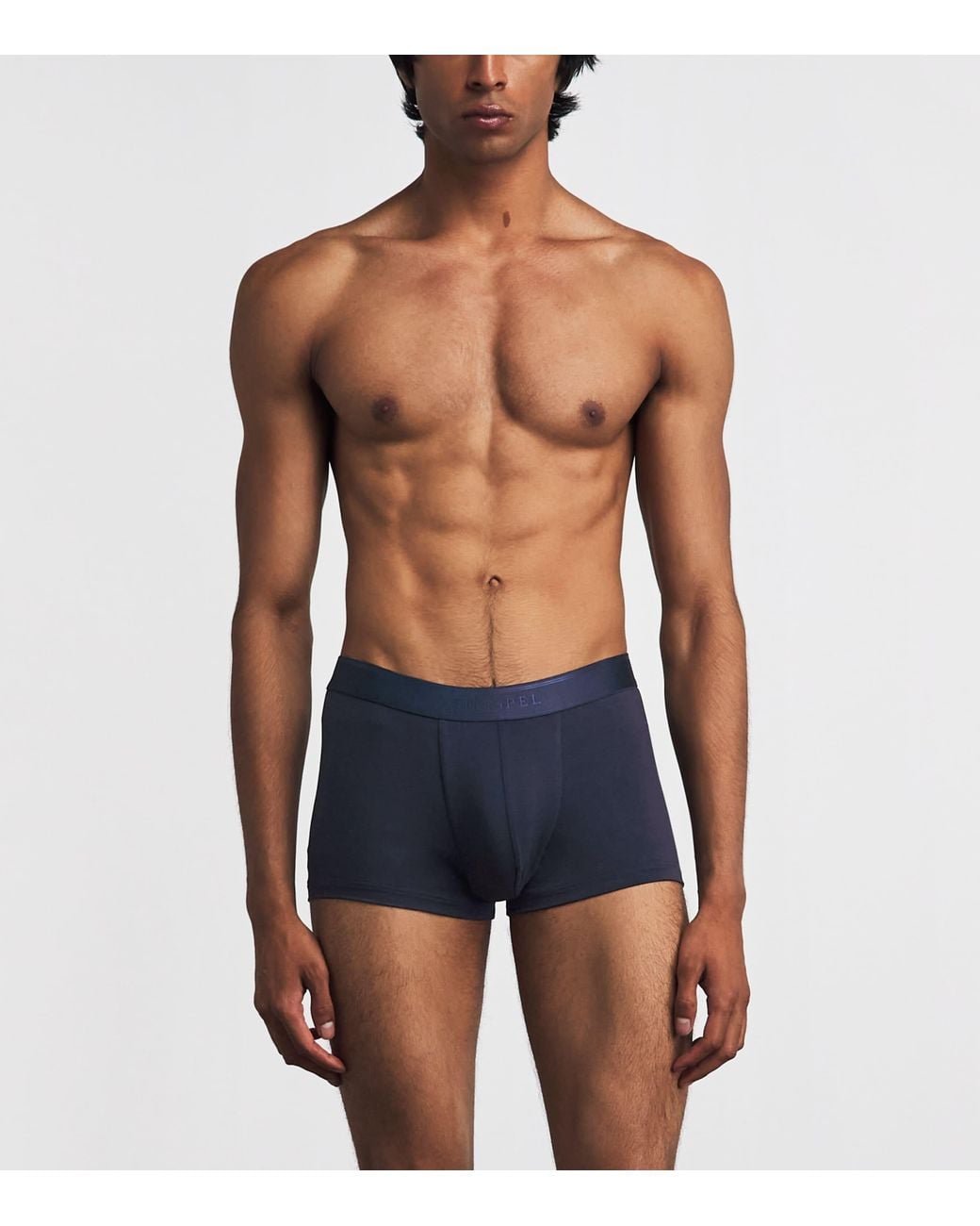 Sunspel Blue Stretch-Tencel Trunks for men